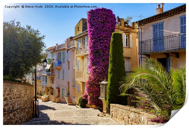 Cannes Old Town, Le Suquet, France Print by Steve Hyde