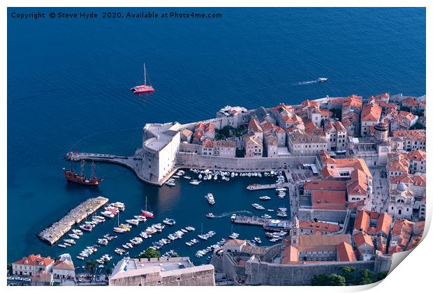 Dubrovnik Old Town Port  Print by Steve Hyde