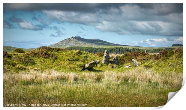 Garrow Tor Print by Viv Thompson