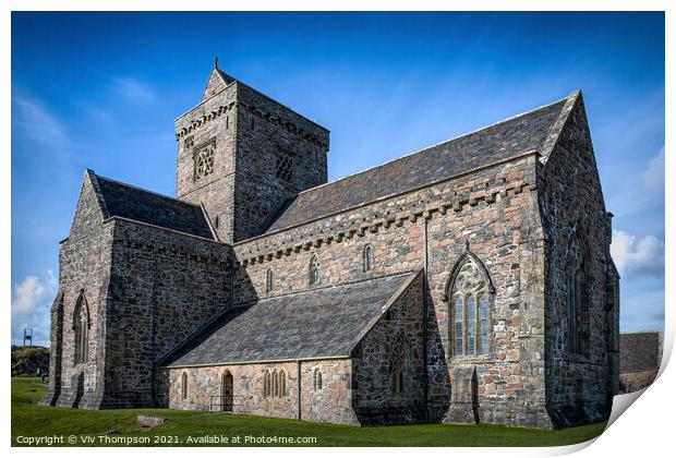 Iona Abbey Print by Viv Thompson