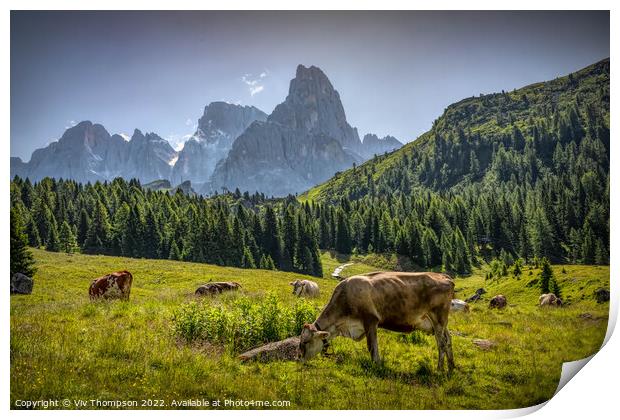 The Matterhorn of the Dolomites Print by Viv Thompson