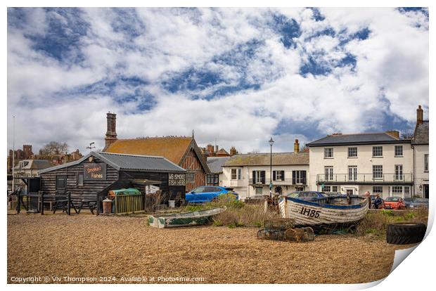 Aldeburgh Beach Scene Print by Viv Thompson