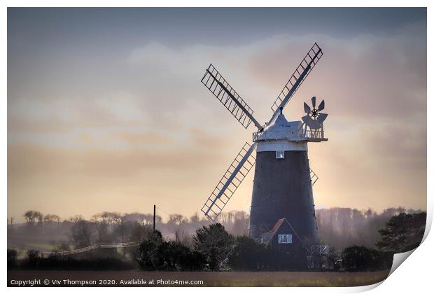 A Winter's Afternoon in Norfolk. Print by Viv Thompson