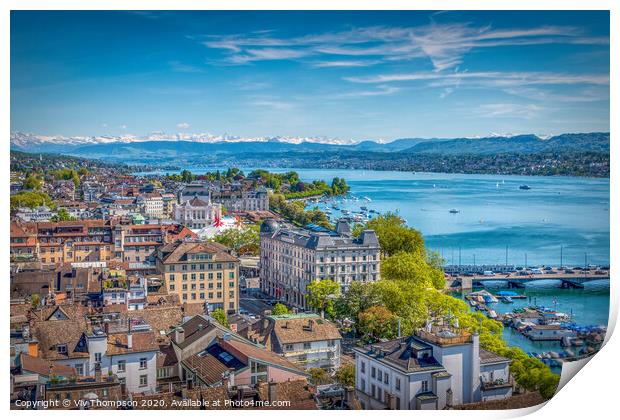 Zurich and Beyond Print by Viv Thompson