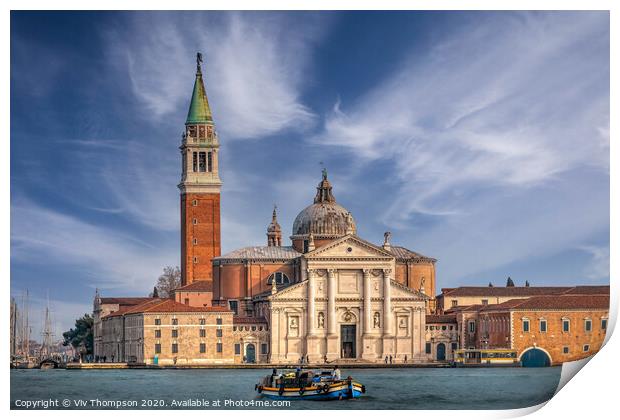 The San Marco Bell Tower Print by Viv Thompson