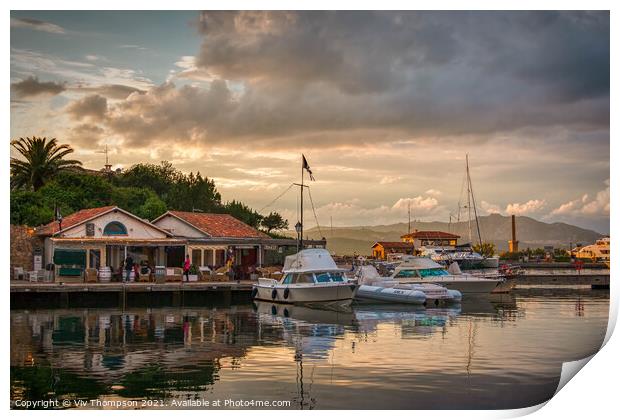 Early Evening in Porto Rotondo Print by Viv Thompson