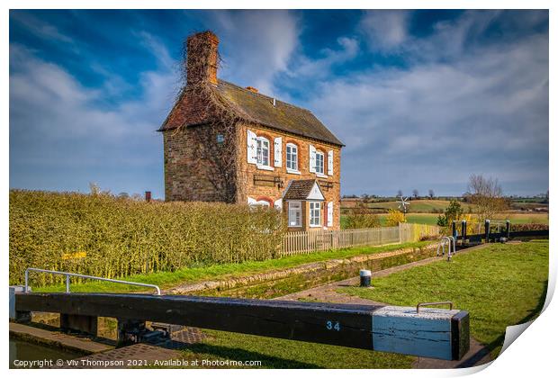 The Lock Keeper's Cottage Print by Viv Thompson