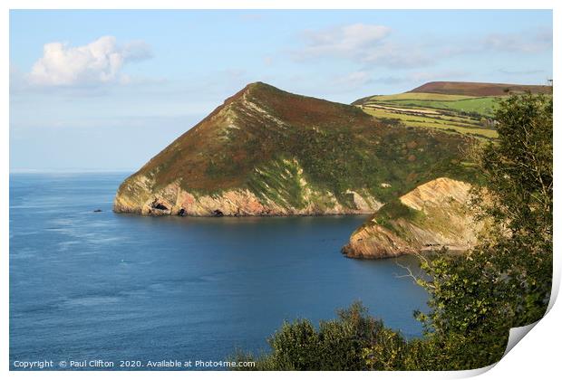 Combe Martin bay Print by Paul Clifton