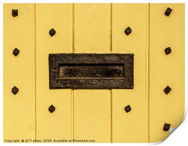Old letterbox in the door, traditional way of deli Print by Q77 photo
