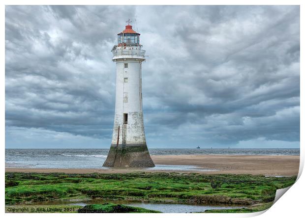 Perch Rock Lighthouse Print by Rick Lindley