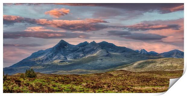 The Cullins on the Isle of Skye Print by Rick Lindley