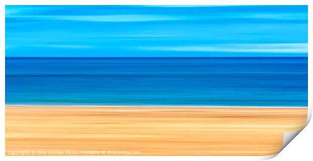 Sand Sea Sky Print by Rick Lindley