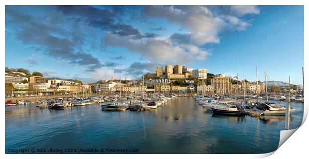 Torquay Harbour Print by Rick Lindley