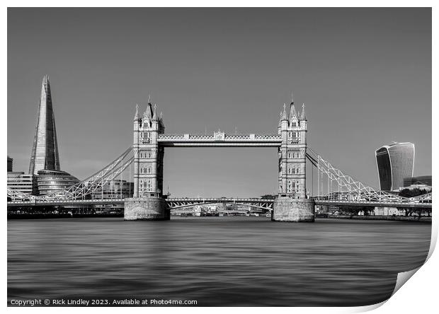 Tower Bridge Skyline Print by Rick Lindley