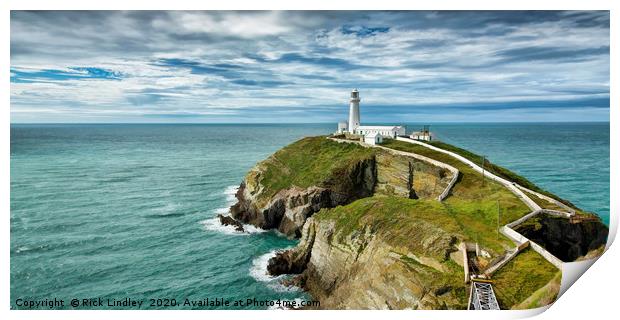 South Stack Lighthouse Print by Rick Lindley