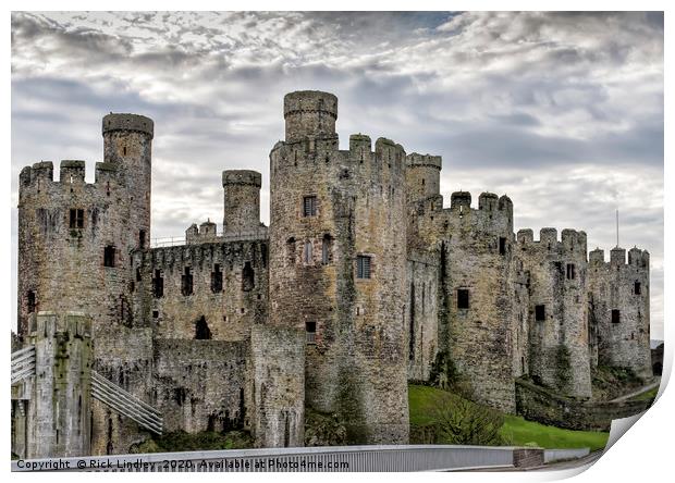 Conwy Castle Print by Rick Lindley