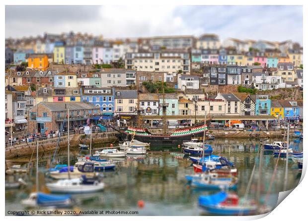 Golden Hind Brixham Print by Rick Lindley