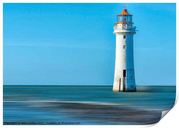 Perch Rock Lighthouse Print by Rick Lindley