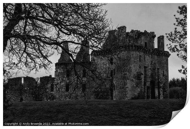 Caerlaverock Castle Print by Andy Brownlie