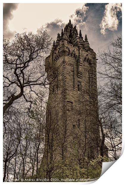 Wallace Monument, Stirling Print by Andy Brownlie