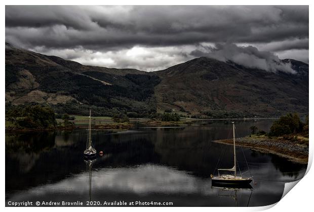 View of Loch Leven, Scotland Print by Andy Brownlie