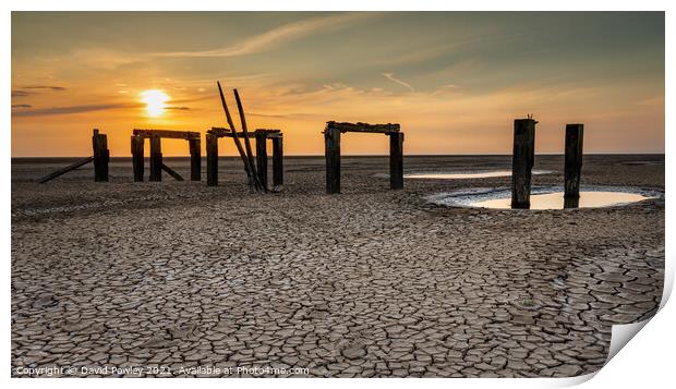 Snettisham Beach North Norfolk  Print by David Powley