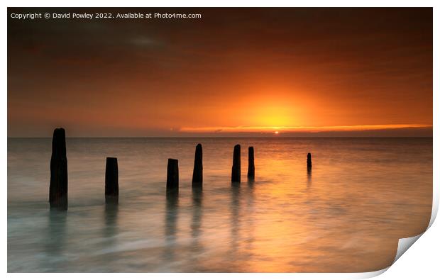 Bawdsey Beach Sunrise  Print by David Powley