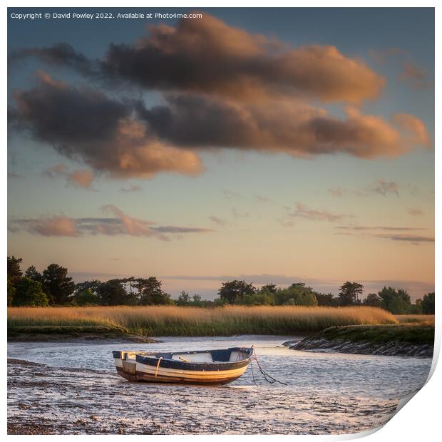 Evening Light Over Brancaster Staithe Print by David Powley