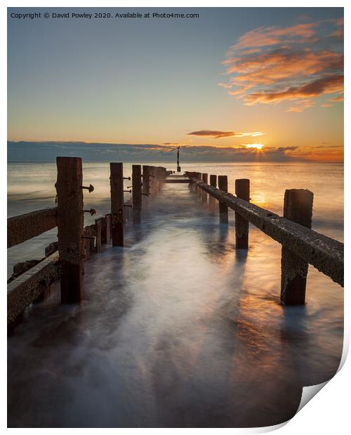 Happisburgh Summer Sunrise Print by David Powley