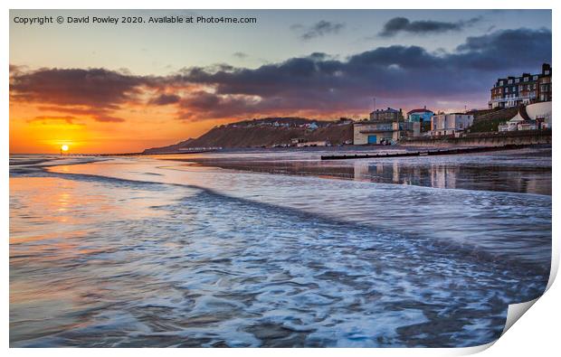 Cromer seafront sunrise Print by David Powley