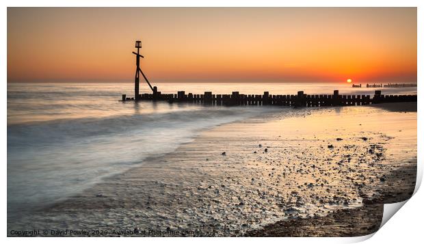 Walcott Beach Sunrise Print by David Powley