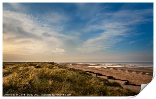 The Beach at Holme-next-the-sea North Norfolk Print by David Powley