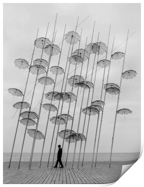 So Many Umbrellas Print by Caroline Claye