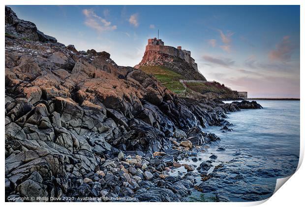 Lindisfarne Castle Print by Phillip Dove LRPS