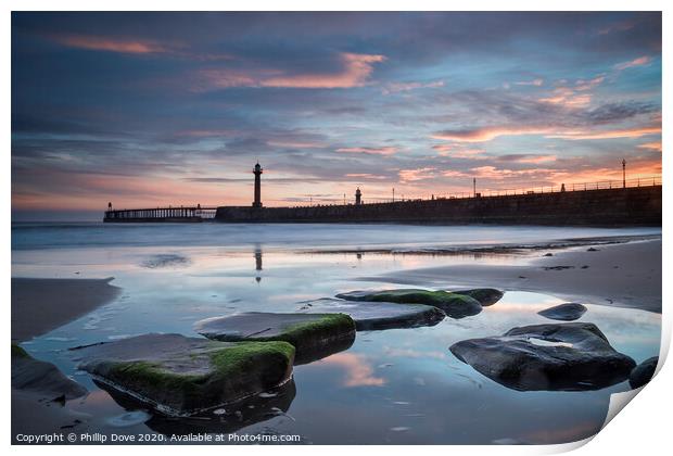 Whitby Dawn Print by Phillip Dove LRPS
