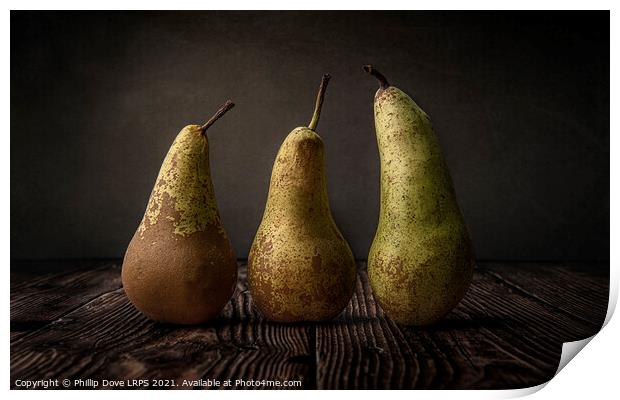 Three Pears Print by Phillip Dove LRPS