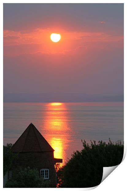 Bristol Channel at sunset Print by Mike Toogood