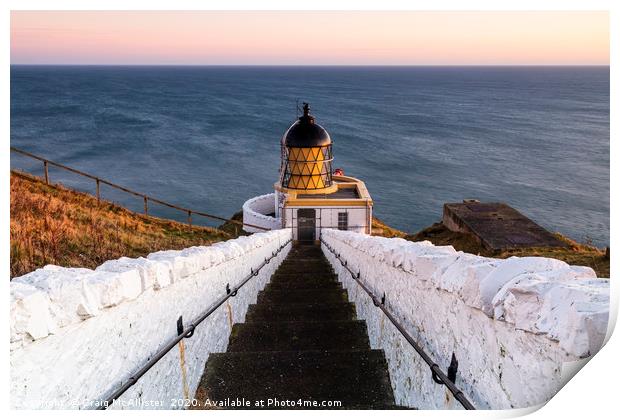 St Abbs Lighthouse Print by Craig McAllister