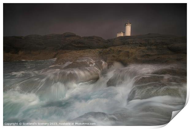 Elie Ness Lighthouse, Fife, Scotland. Print by Scotland's Scenery