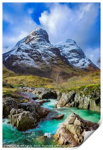 River coe, glencoe, highlands, scotland. Print by Scotland's Scenery