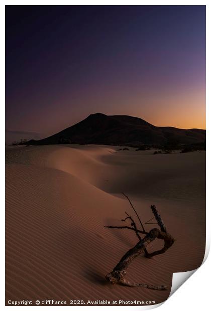 Sunset Sand dunes Print by Scotland's Scenery