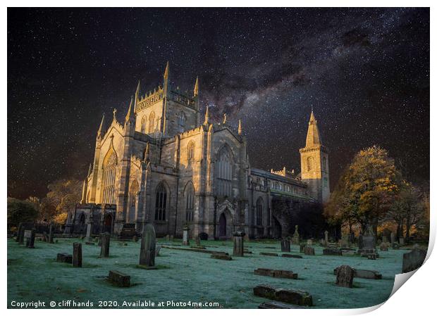 Dunfermline Abbey at night Print by Scotland's Scenery