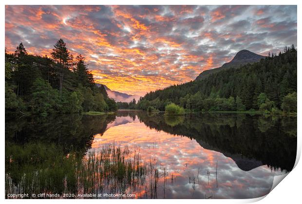 Glencoe Lochan Sunrise, highlands, Scotland. Print by Scotland's Scenery