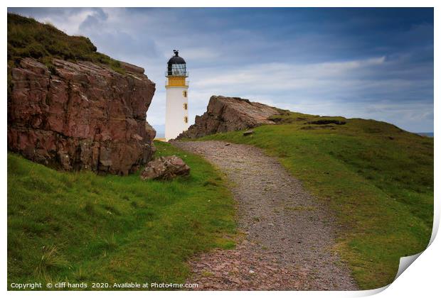 Rua Reidh Lighthouse, highlands, Scotland. Print by Scotland's Scenery
