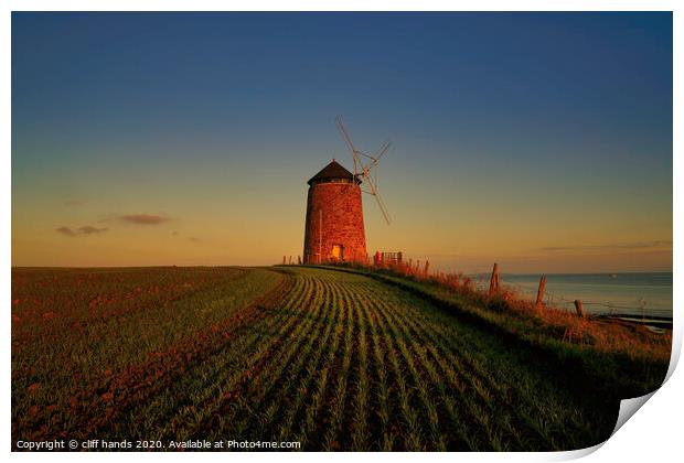 St Monans windmill at sunset Print by Scotland's Scenery