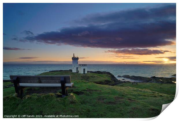 Sunset view Elie, Fife Scotland. Print by Scotland's Scenery