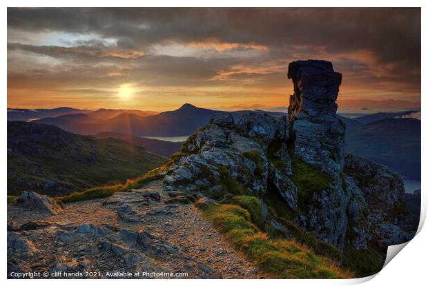 Sunrise at the Cobbler, Scotland Print by Scotland's Scenery