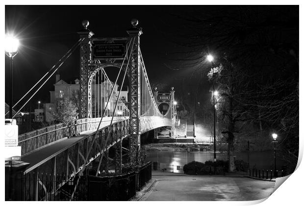 Queens Bridge in Chester Print by Christopher Stores