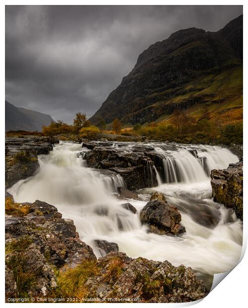 Thundering Scottish Fall Print by Clive Ingram