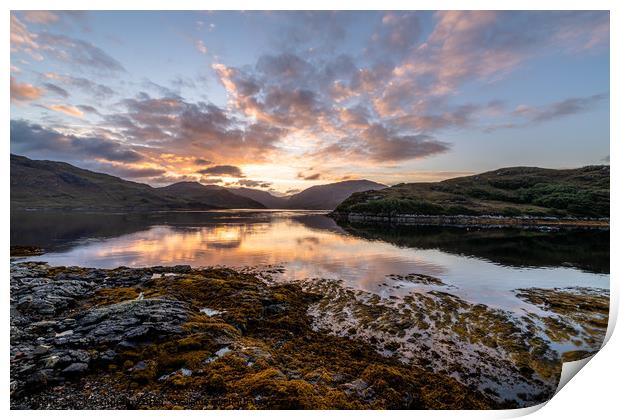 Majestic Sunrise over Loch Glendhu Print by Clive Ingram